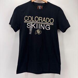 Image‎ One Colorado Skiing T-Shirt Mens Small Black CU Buffaloes NEW NCAA Tee